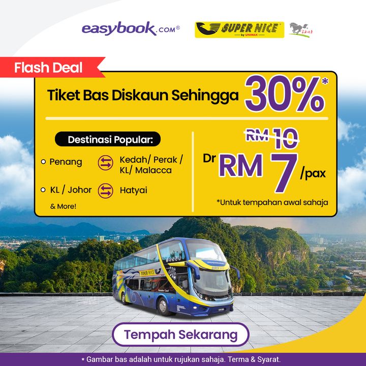 Super Nice Bus Tickets Up to 30% Discount with Easybook