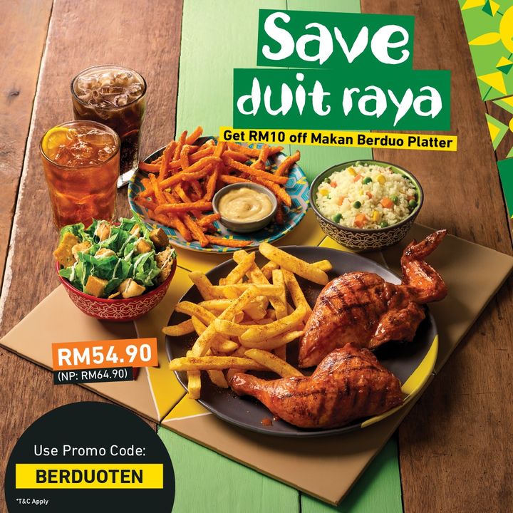 Nando’s Ramadan 2024: Indulge in the Berduo Platter with RM10 Off using Promo Code ‘BERDUOTEN