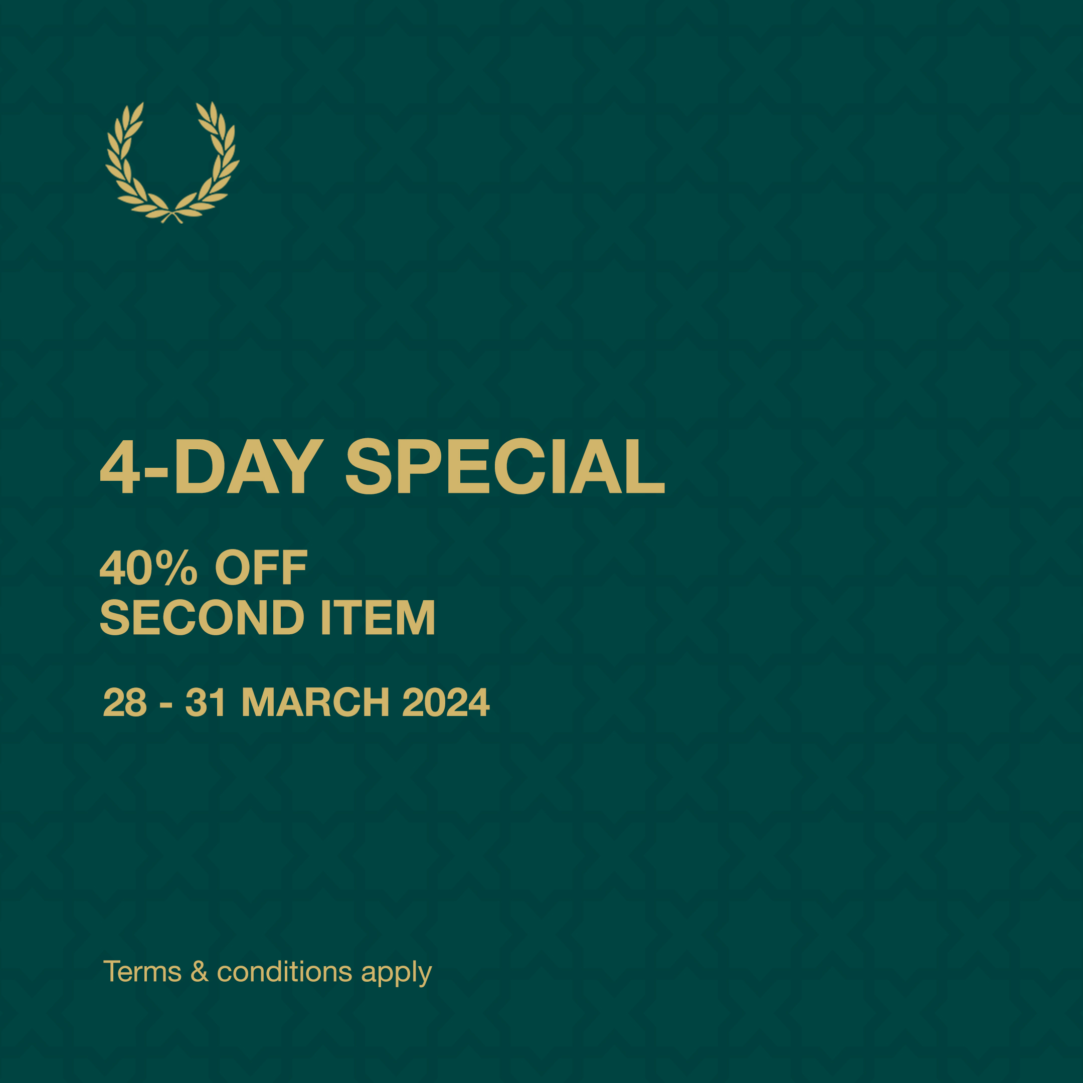 Get Raya Ready with Fred Perry! 28th – 31st March 2024!