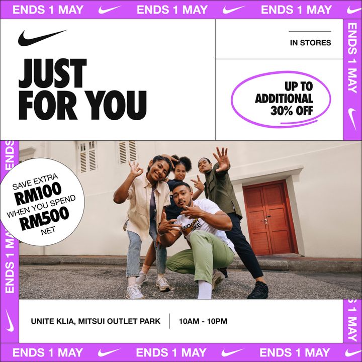 nike mitsui outlet park klia promotion