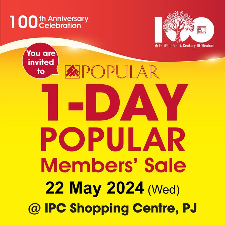 Popular Book 100th Anniversary Sale @ IPC Shopping centre