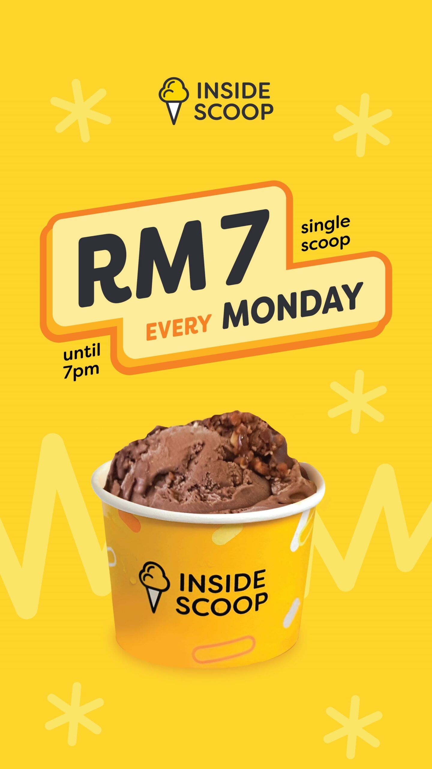 Inside Scoop Special Promo: Get Your Favorite Ice Cream Scoop for Only RM7 on Mondays