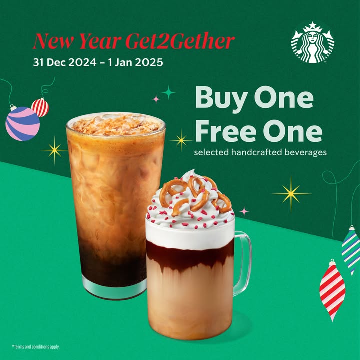 Starbucks Malaysia: Buy One, Get One Free on Handcrafted Beverages