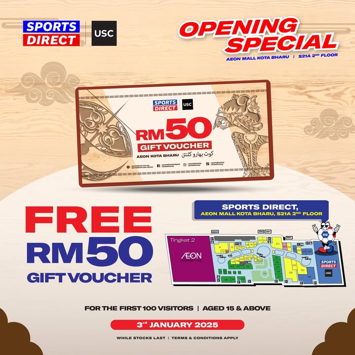 Sports Direct Kota Bharu Opening Special: Grab Exclusive Deals!