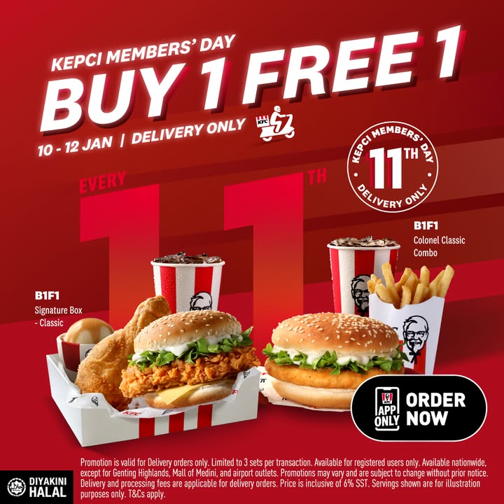 KFC’s Member’s Day Jan 2025: Double the Delight, Double the Flavor!