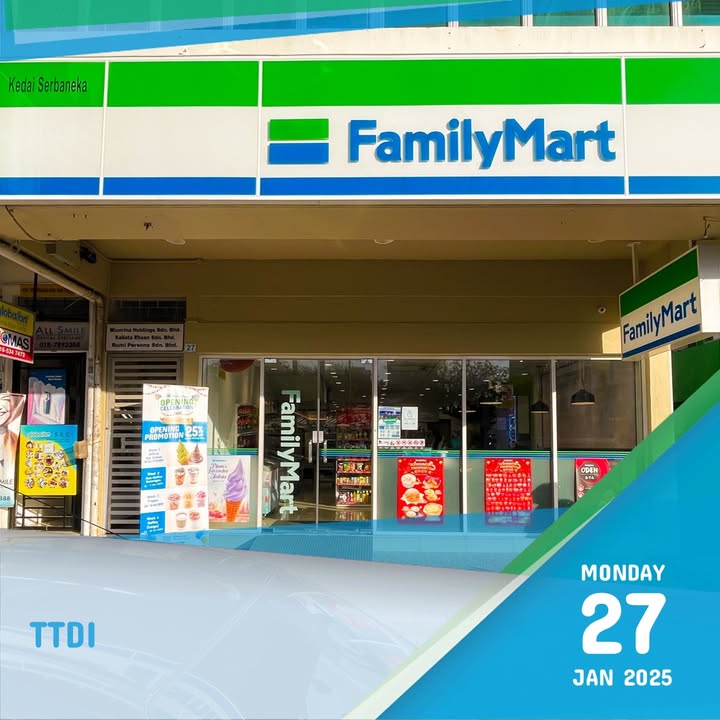 FamilyMart TTDI Reopens with 25% Off Promos for Members!