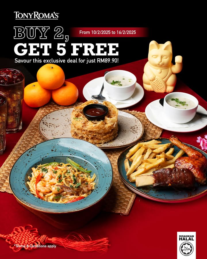 Tony Roma’s BUY 2, GET 5 FREE Deal: Indulge in Mouth-Watering Offers (October 2025)