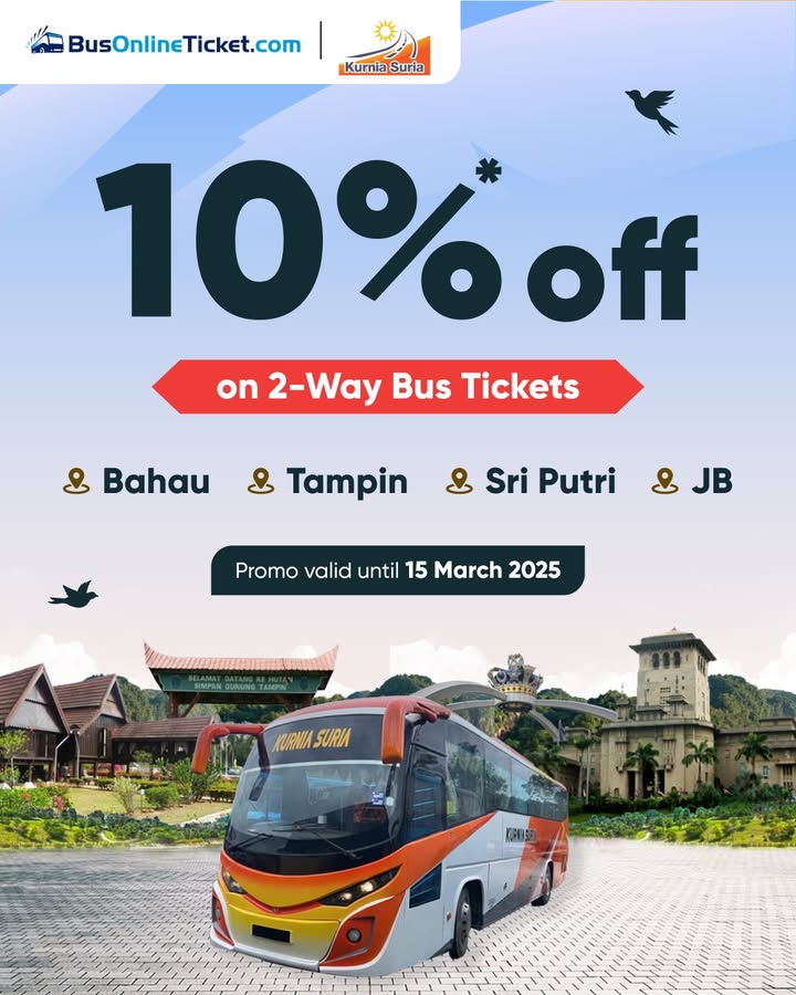 Kurnia Suria Bus Ticket Deal: 10% Off Your Next Trip! (Valid Until March 2025)