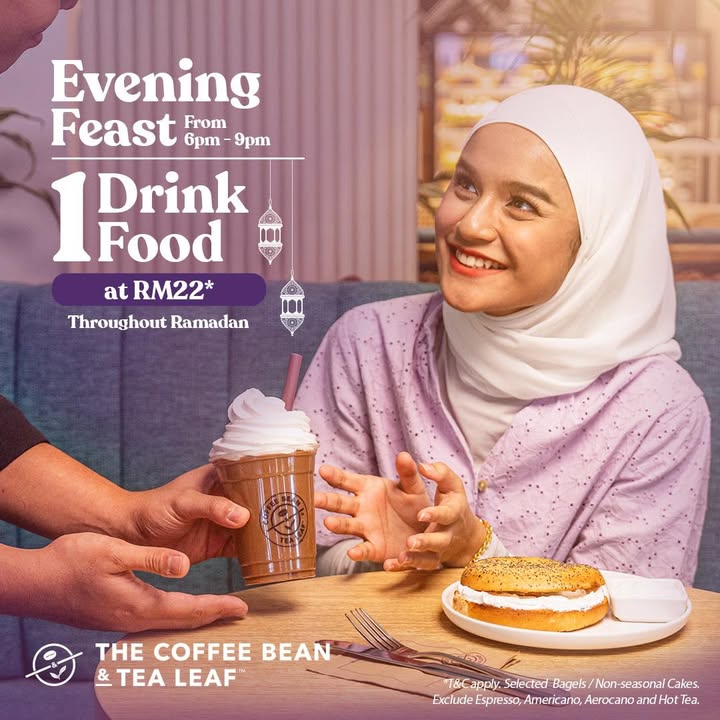 Coffee Bean Malaysia Evening Feast Deal: Enjoy Coffee & Treats from RM22!