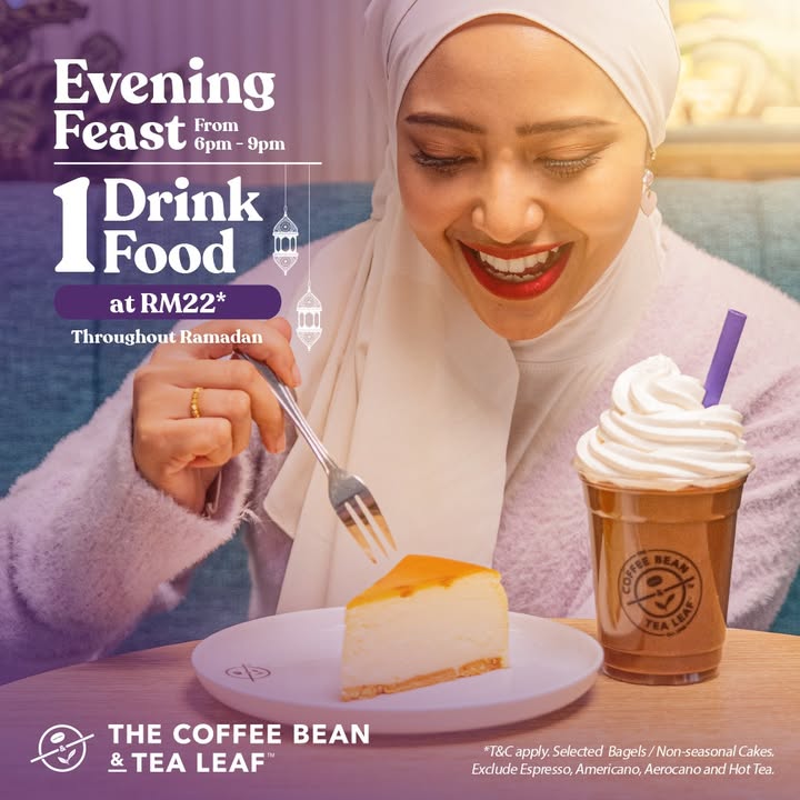 Coffee Bean Malaysia Ramadan 2025 Promo: Evening Feast Deals – Bagel & Drink for RM22