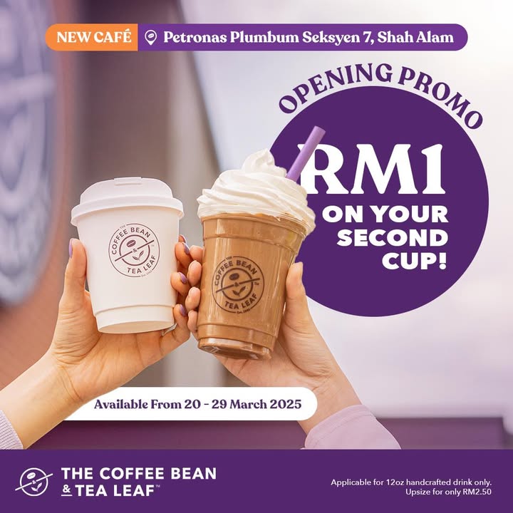 Fuel Up and Perk Up! Coffee Bean & Tea Leaf Opens at Petronas Plumbum Seksyen 7 with Amazing Deals!