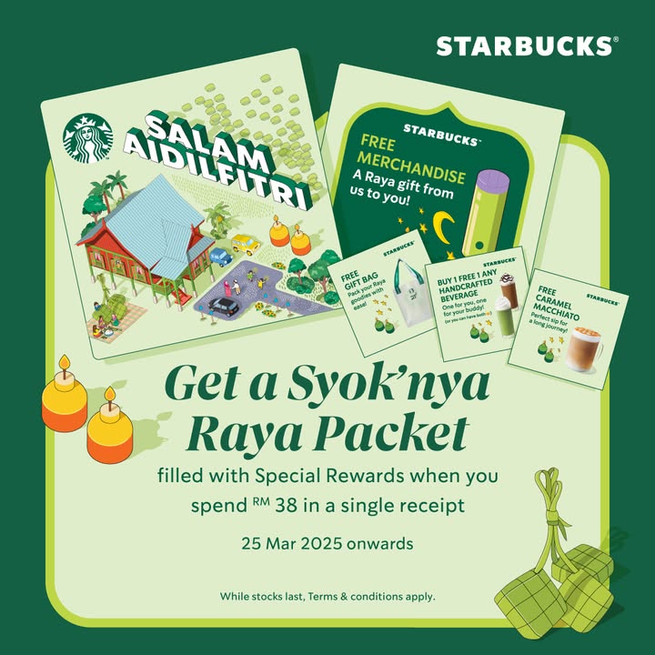 Grab a Syok’nya Raya 2025 Packet and Discover a Surprise with Starbucks Malaysia!