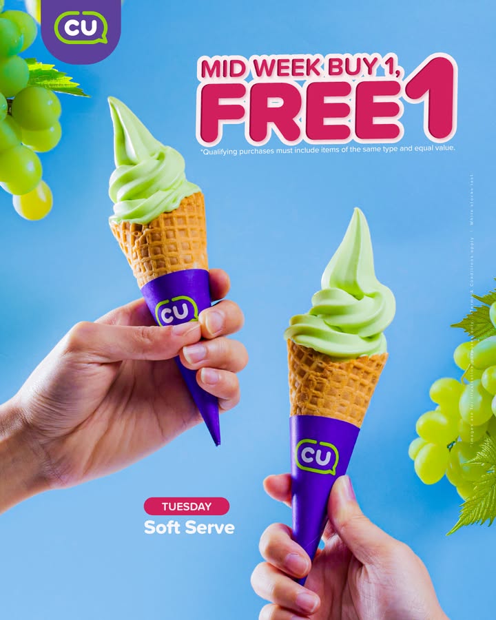 Sweet Treat Tuesdays: Buy One Get One Free Soft Serve at CU Malaysia!