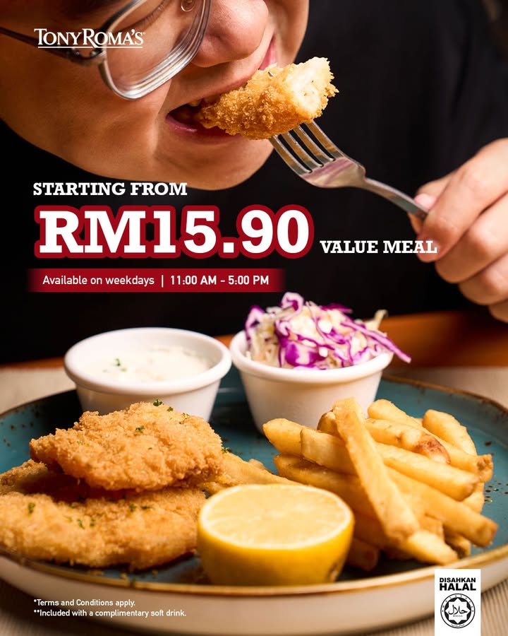 Tony Roma’s Value Meal Deal: Delicious Dishes Starting From RM15.90!