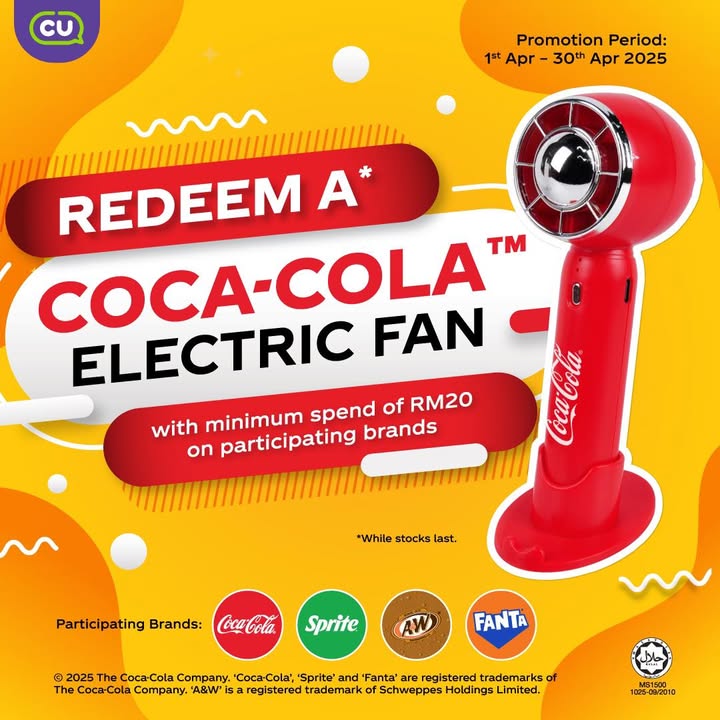 Stay Cool with Coca-Cola: Redeem a FREE Electric Fan in April 2025!