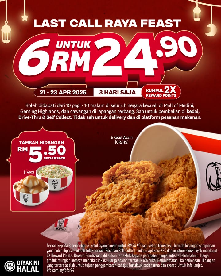 Exciting KFC Kepci Chicken Promotion: Get a 6-Pc Set for Only RM24.90 This April 2025
